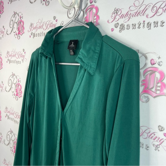 Jules & Leopold long sleeve collared dark Emerald Green Button Down Shirt - Picture 3 of 11